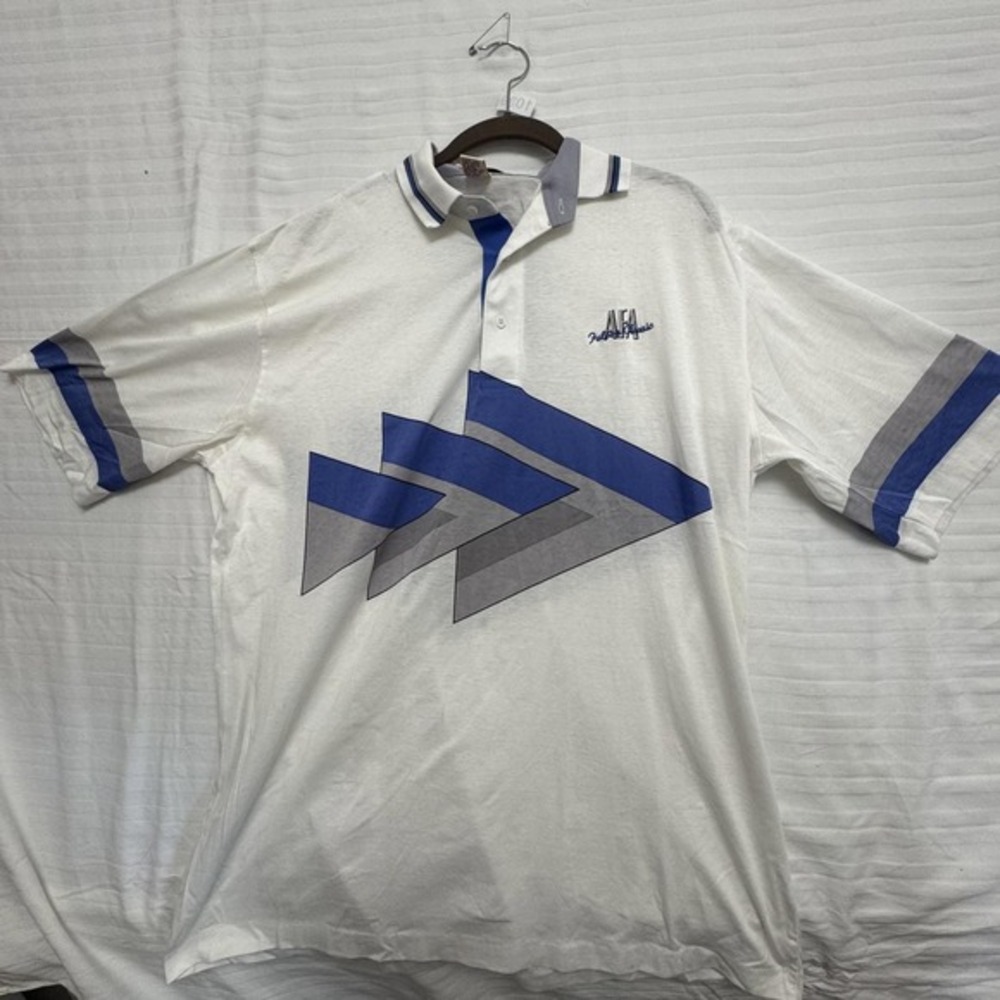 Vtg 90s Airforce Academy Geometric Golf shirt AFA Falcon Classic Polo Shirt XL